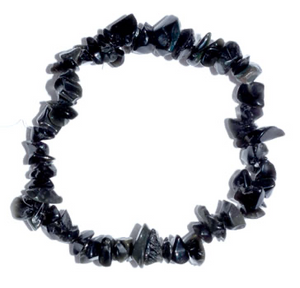 Black Obsidian Chip Bracelet