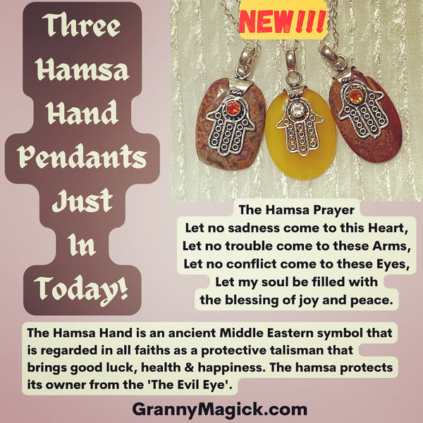Hamsa Hand Crystal “Evil Eye” Pendants #166