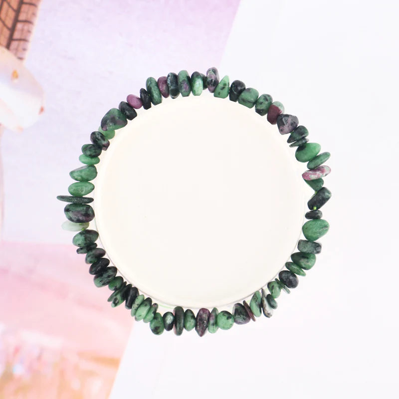 Epidote Chip Stretch Bracelet