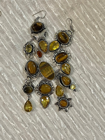 Tiger’s Eye Citrine Earrings