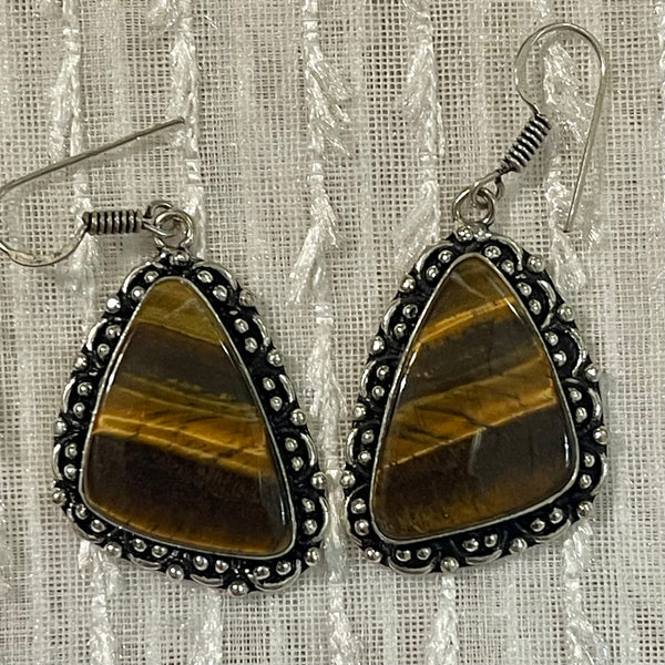 Tiger’s Eye Earrings H-K