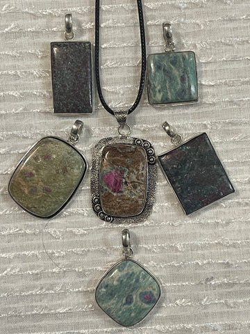 Ruby in Fuschite Pendants #401