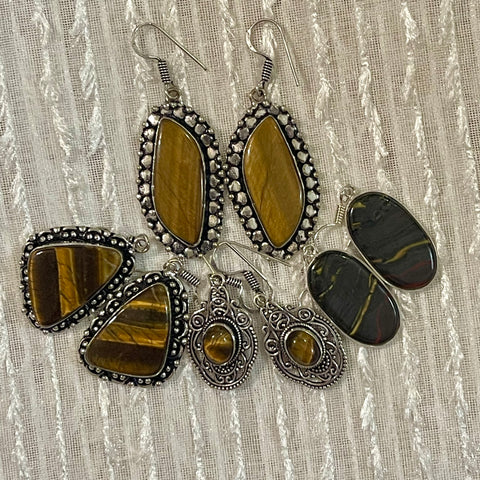 Tiger’s Eye Earrings H-K