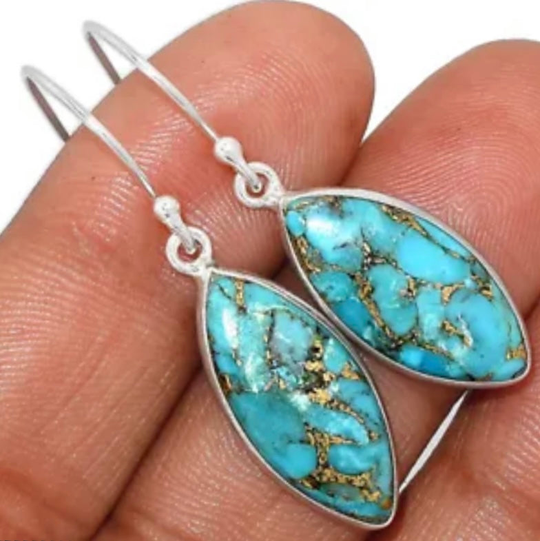 Turquoise & Copper Earrings #220