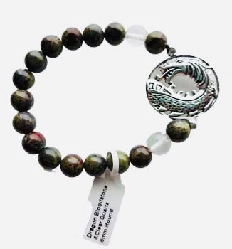 Dragon’s Bloodstone With Dragon 8mm Bracelet