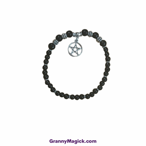 Black Obsidian Pentacle Bracelet
