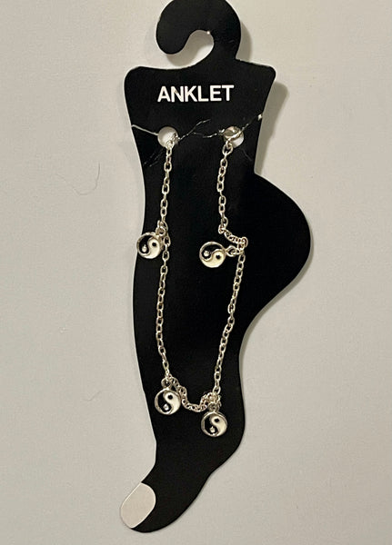 Assorted Silvertone Anklets