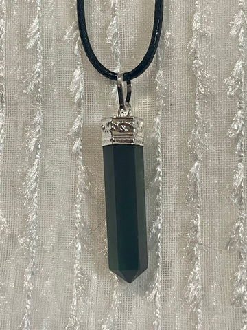 Green Jade Pencil Point Pendant