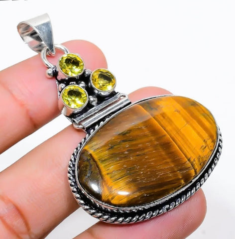 Tiger’s Eye Citrine Pendant #133