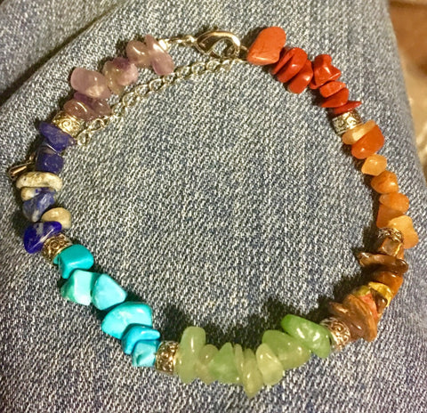 Natural Stone Chakra Rainbow Bracelets