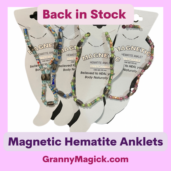 Magnetic Hematite Beaded anklet