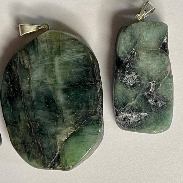 Emerald Slice Pendants