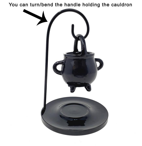 Hanging Metal Cauldron Aroma Lamp/Burner 6.5" High