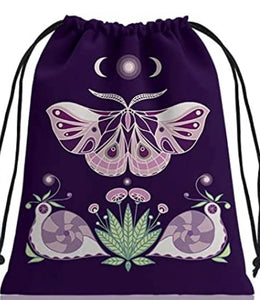 Lunar Moth Drawstring Tarot Bag