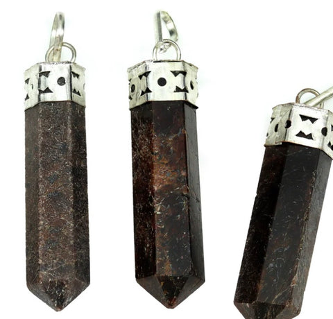 Garnet Pencil Point Pendant