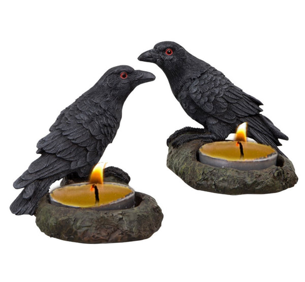 Raven Tea Light Candleholder