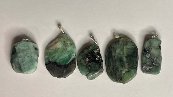 Emerald Slice Pendants