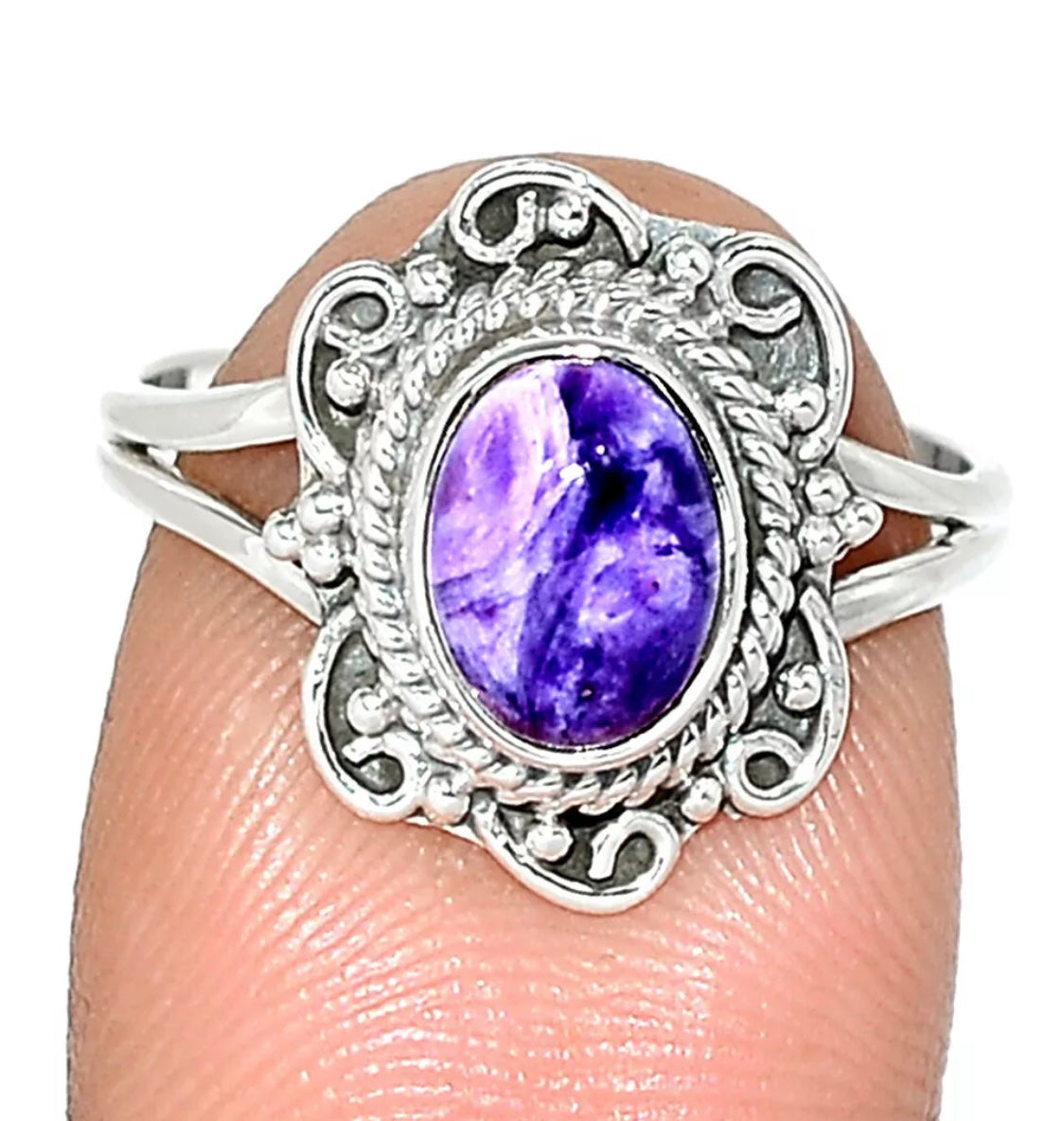 Charoite sz 6 Ring