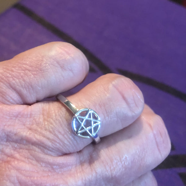 Pentacle Sterling Silver Ring