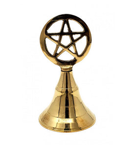 Pentagram Brass Bell 4" High