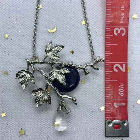 Dark & Stormy Night Branches Sodalite Crystal Necklace