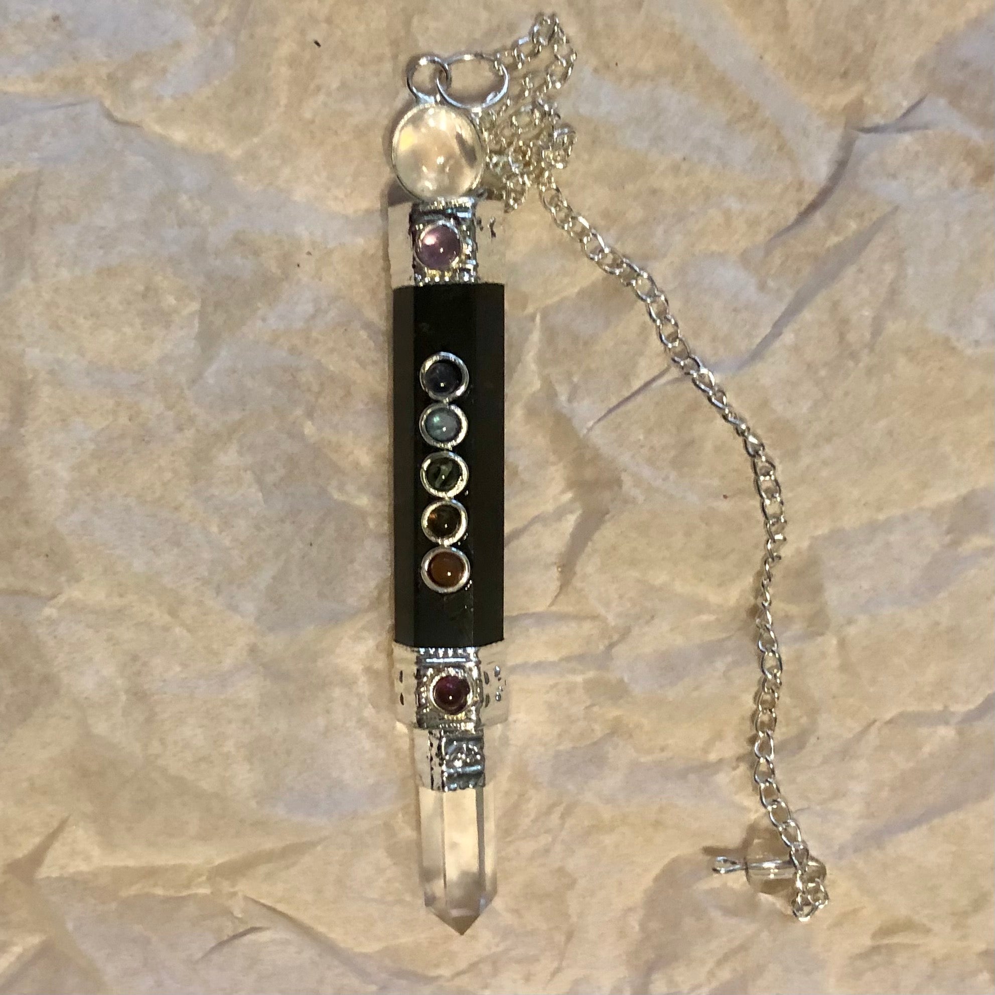 Chakra Stones Crystal Wand Pendulum