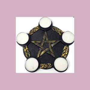 Pentagram Candleholder Altar Tile