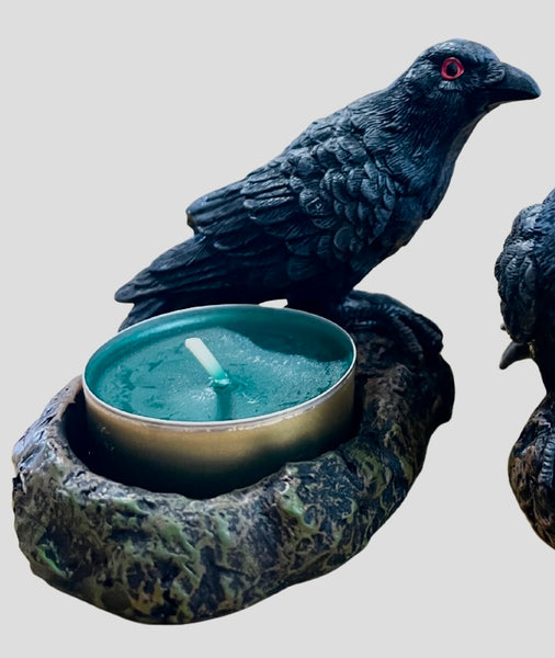 Raven Tea Light Candleholder