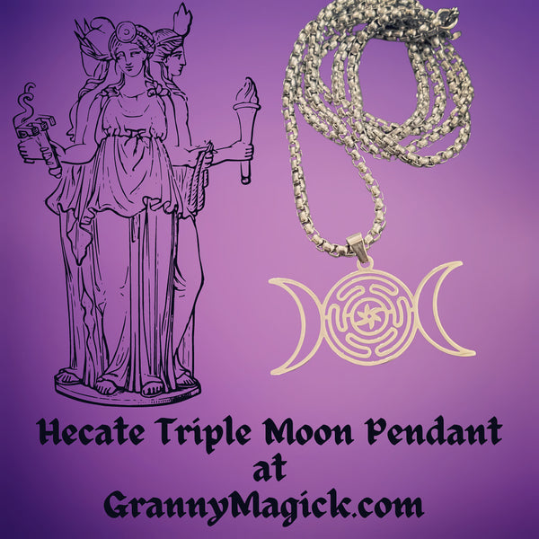 Hecate Triple Moon Pendant