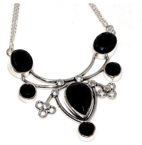 Faceted Black Onyx Necklace