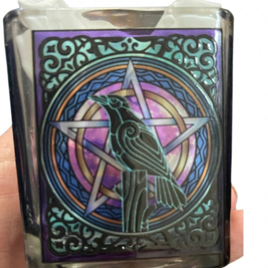 Raven Glass Votive Candleholder