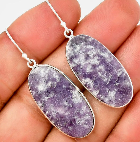 Lepidolite 101 Sterling Silver Earrings