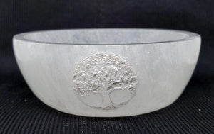 Tree of Life- White Selenite Bowl 3.5"-4" Diameter